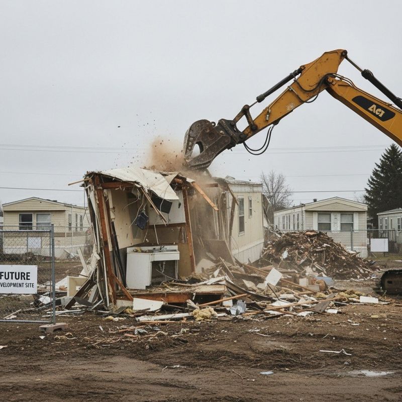 Double Wide Demolition in Katy, TX